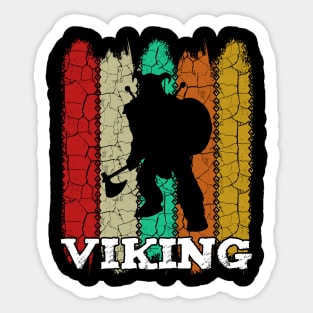 Vikings - Retro Style Viking Vintage Silhouette Sticker